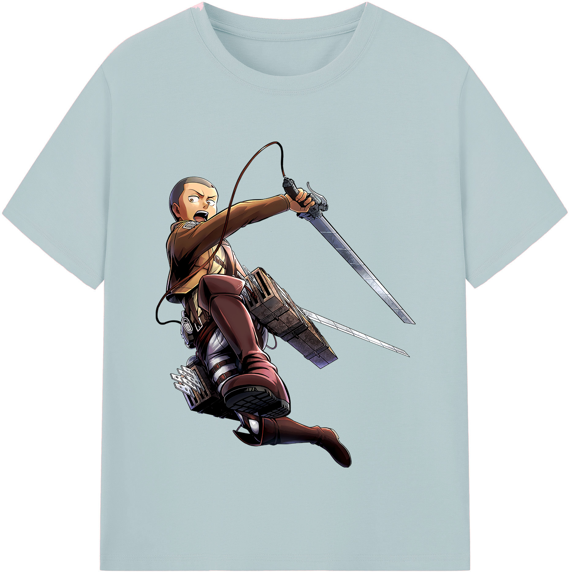 （画像用） 進撃の巨人 コニー·スプリンガー Attack on Titan Connie Springer 綿100％半袖Tシャツ（フロントプリント）